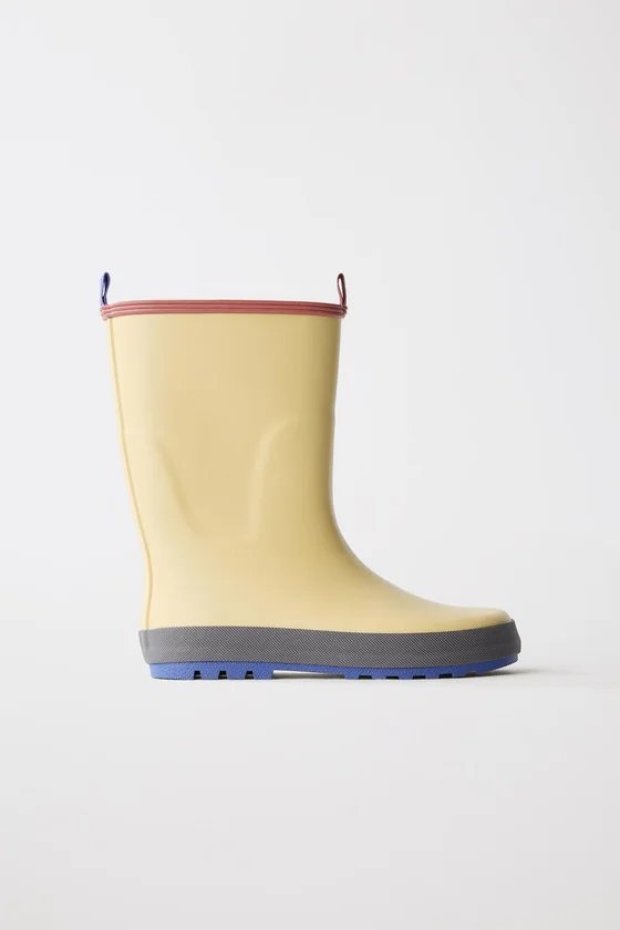 Резиновые сапоги в стиле colour block zara