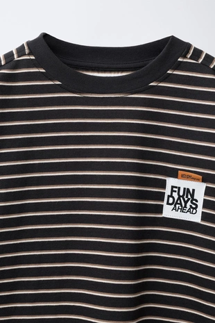 Двухслойная футболка в полоску- Заказать в России