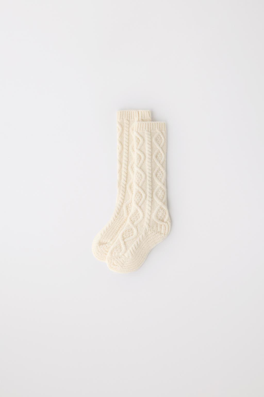 Длинные вязаные носки из 100% шерсти limited edition