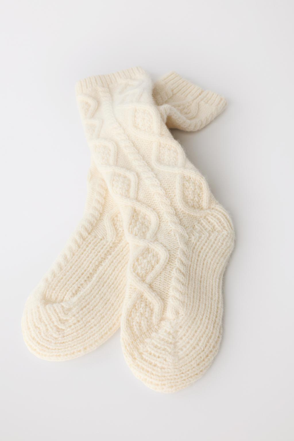 Длинные вязаные носки из 100% шерсти limited edition