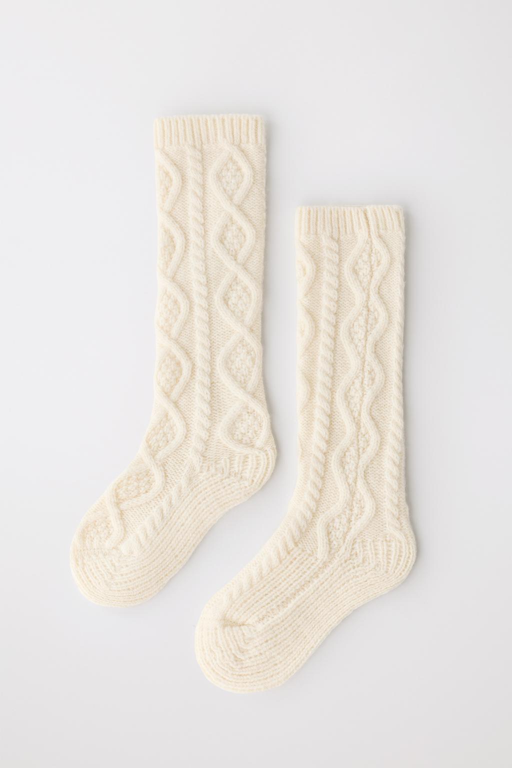 Длинные вязаные носки из 100% шерсти limited edition