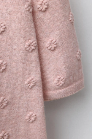 Длинный вязаный комбинезон с вышитыми цветами- Заказать в России