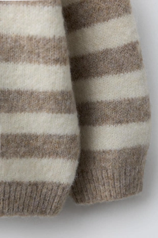 Вязаный свитер в полоску- Заказать в России