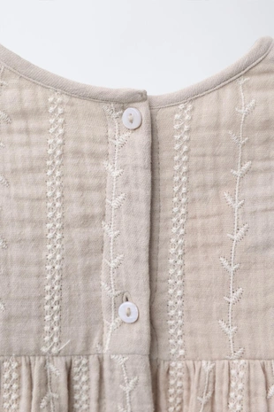 Платье и трусики из ткани бамбула с вышивкой- Заказать в России