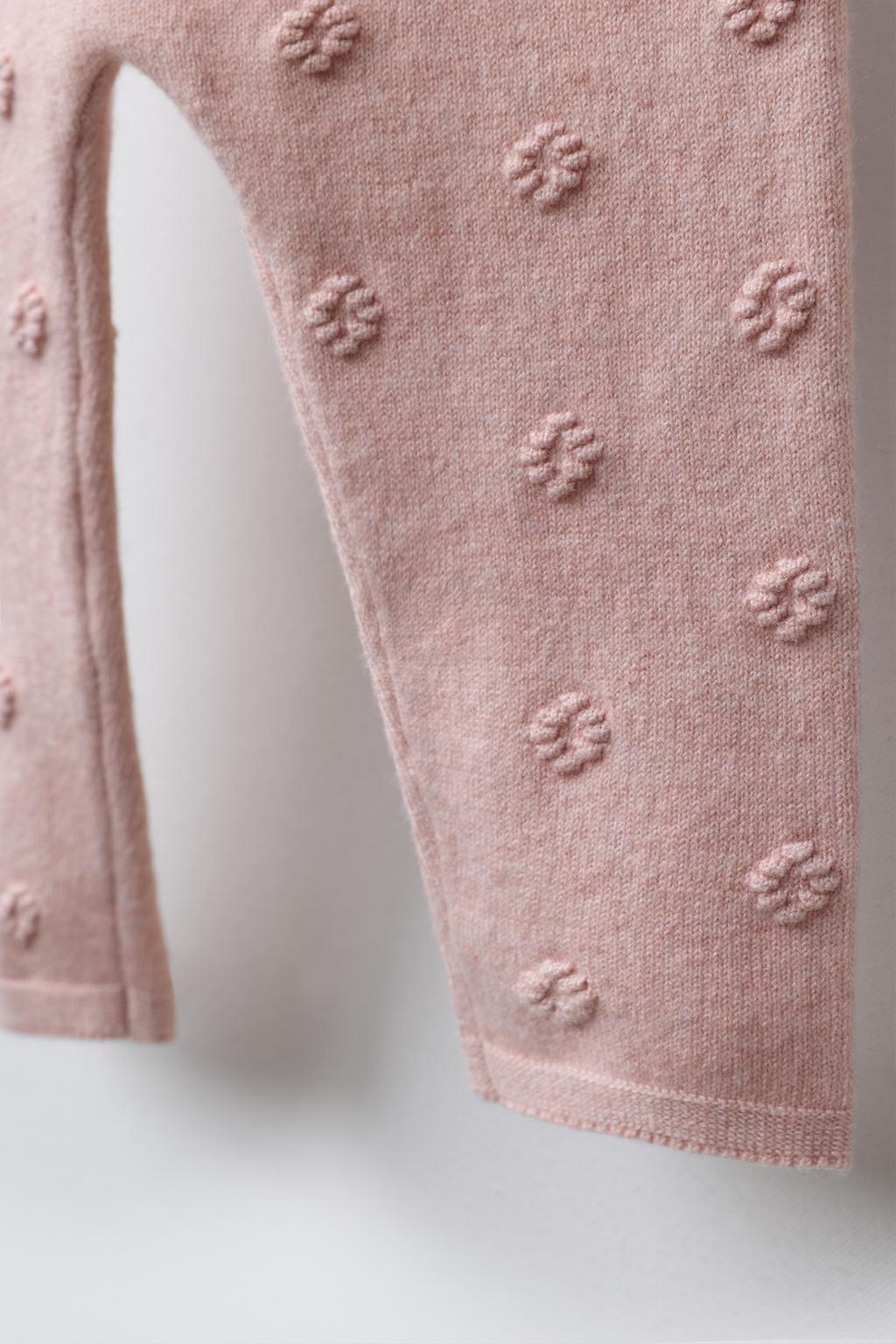 ЛЕГИНСЫ ИЗ ТРИКОТАЖА С ЦВЕТОЧНОЙ ВЫШИВКОЙ