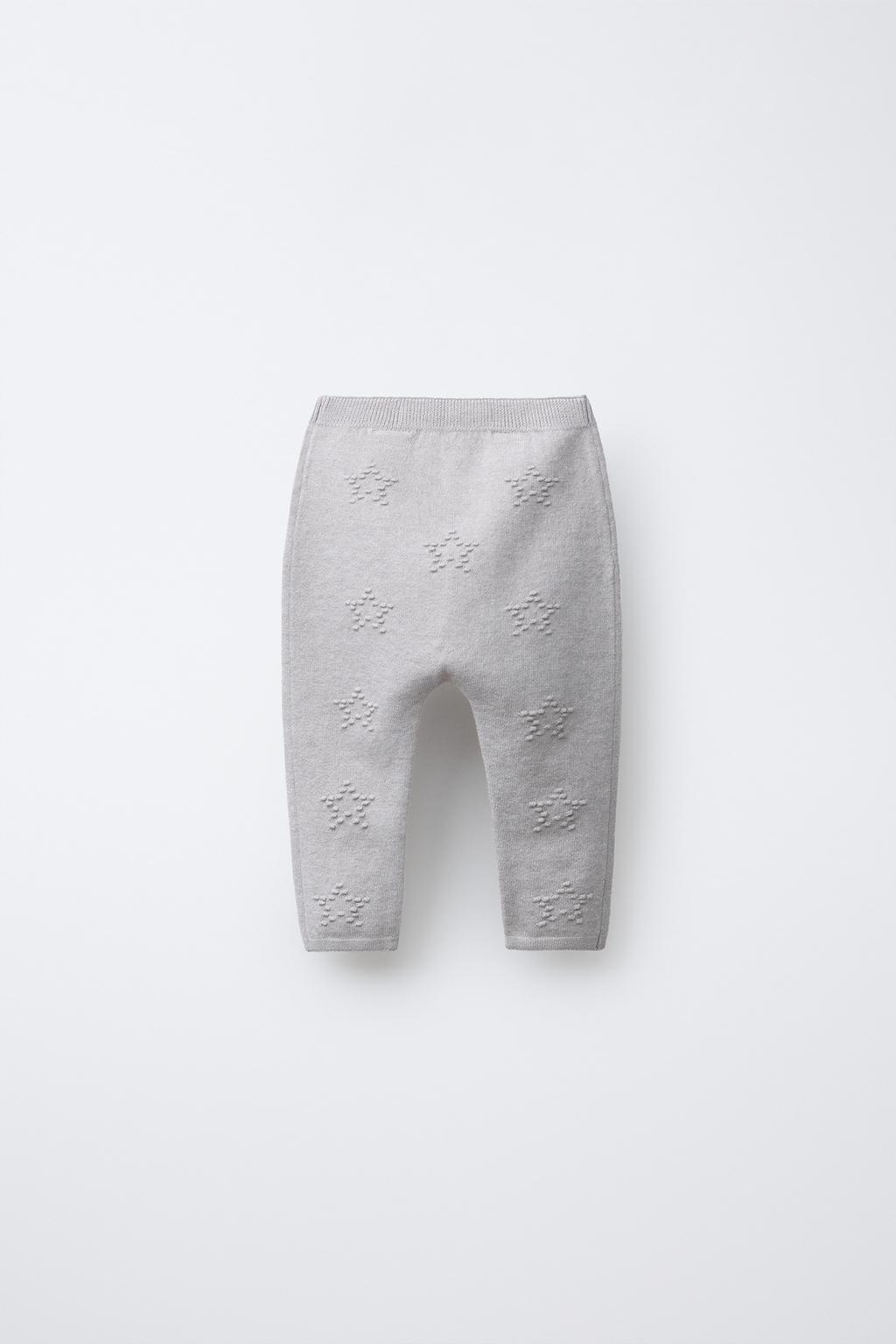 ТРИКОТАЖНЫЕ ЛЕГИНСЫ С ВЫШИТЫМИ ЗВЕЗДАМИ