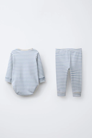 Комплект боди и легинсы в полоску- Заказать в России