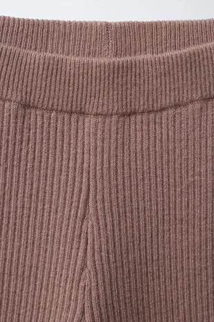 Трикотажные брюки с воланами