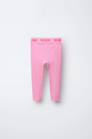 Термолегинсы в рубчик с рельефной надписью- Заказать в России