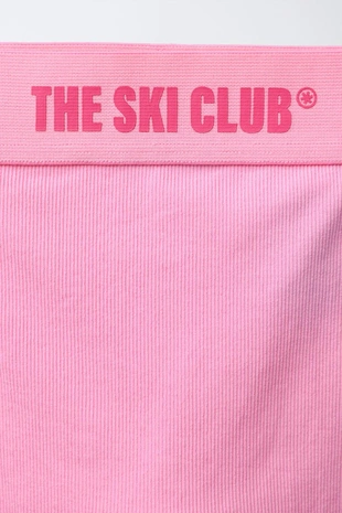 Термолегинсы в рубчик с рельефной надписью- Заказать в России