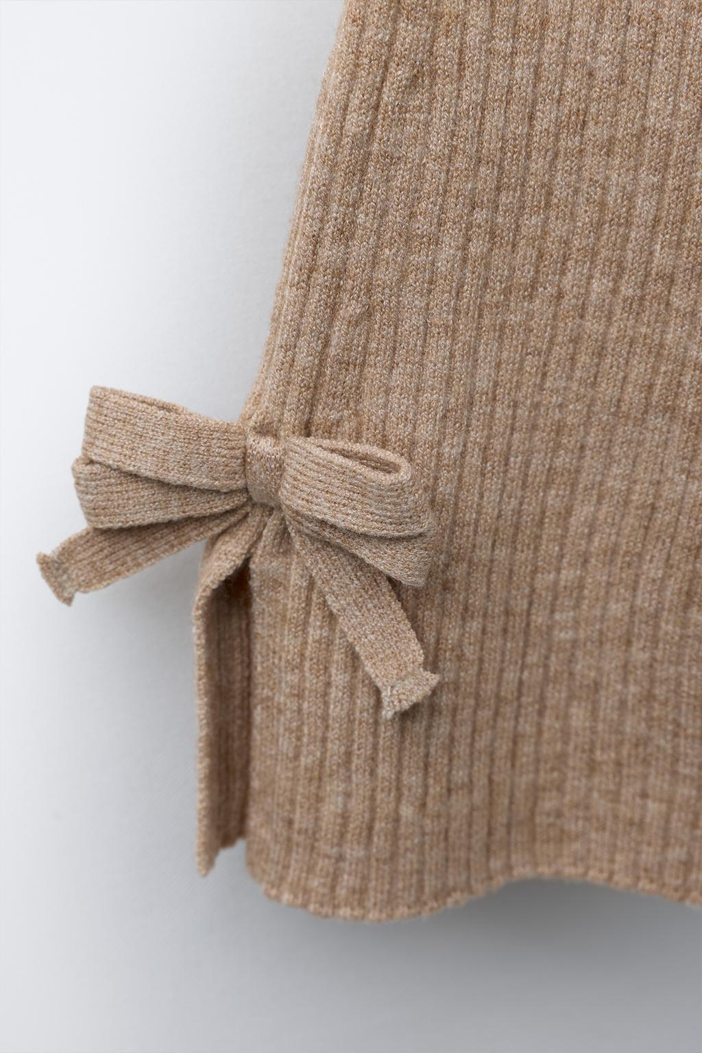 ЛЕГИНСЫ FLARE ИЗ ТРИКОТАЖА С БАНТИКАМИ