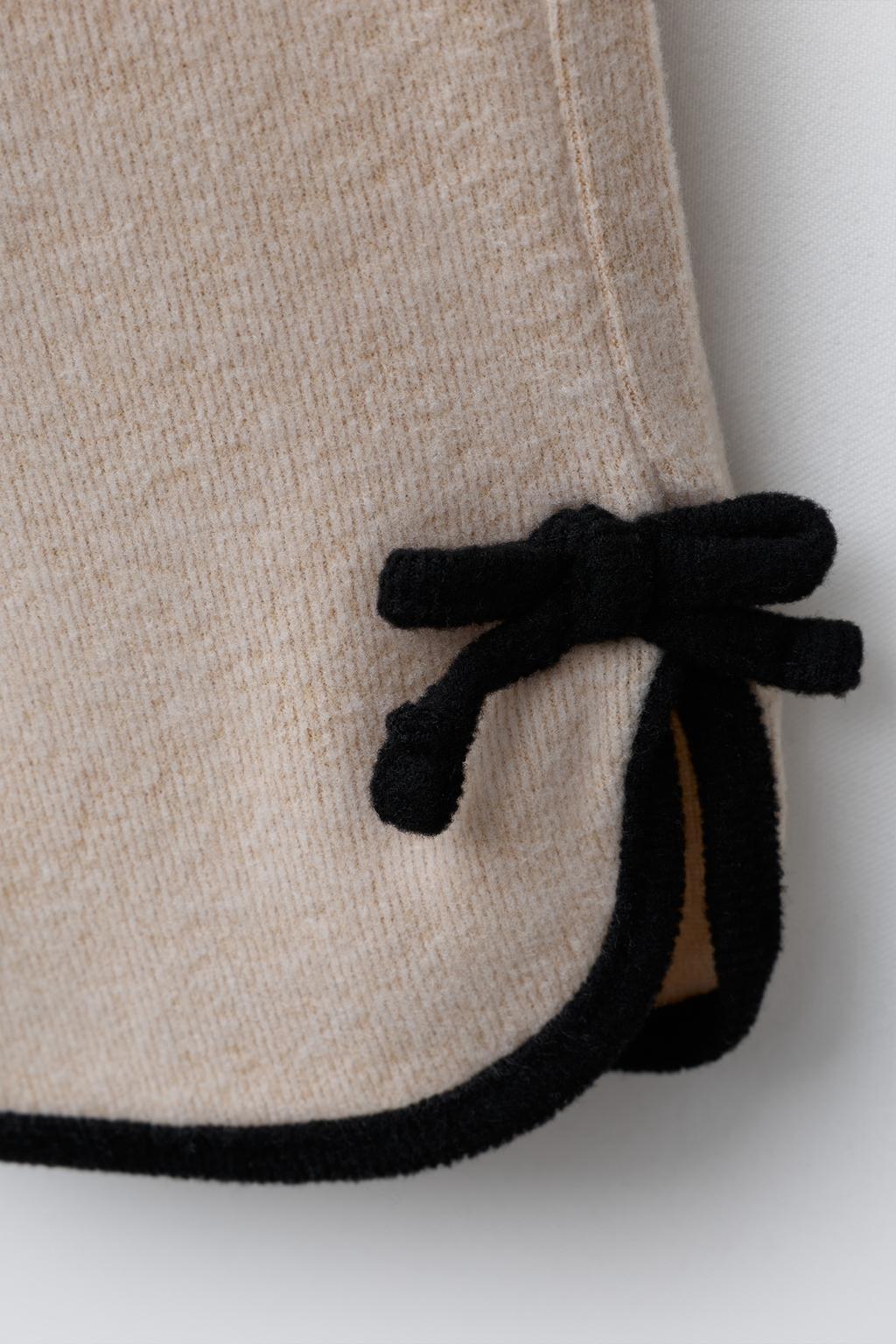 БРЮКИ-КЮЛОТЫ SOFT TOUCH С КОНТРАСТНЫМ БАНТОМ