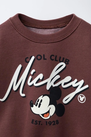 Burgundy | 7878/535/681 - Zara Комплект из толстовки и джоггеров с принтом MICKEY MOUSE © DISNEY