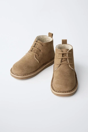 Кожаные ботинки с подкладкой- Заказать в России