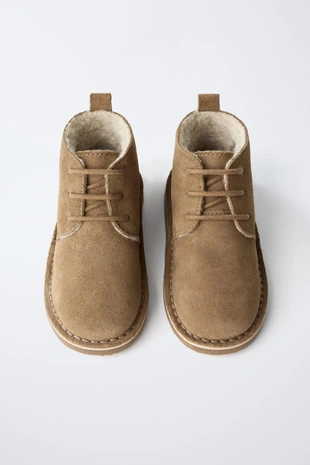 Кожаные ботинки с подкладкой- Заказать в России