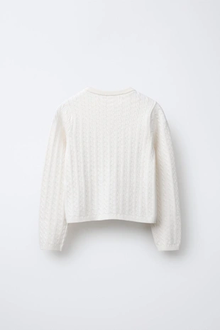 Кардиган с узором «косы»