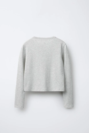 Майка в рубчик с принтом