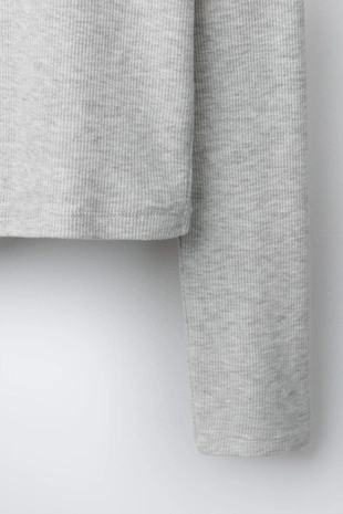 Майка в рубчик с принтом