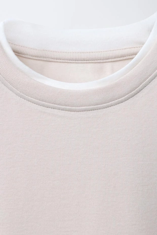 Двойная футболка из модала- Заказать в России