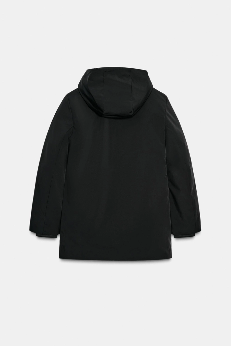 Пуховик с капюшоном, отталкивающий воду и защищающий от ветра