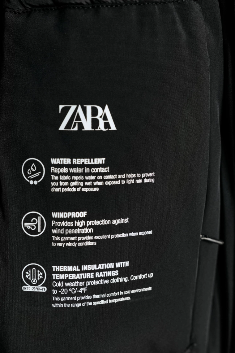 Пуховик с капюшоном, отталкивающий воду и защищающий от ветра