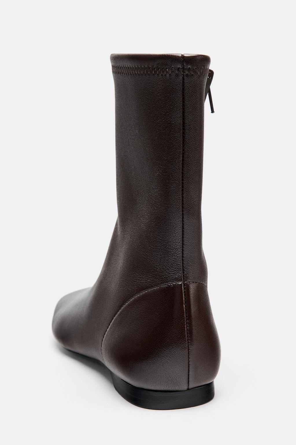 БОТИНКИ НА ПЛОСКОЙ ПОДОШВЕ ИЗ КОЖИ, ОГРАНИЧЕННАЯ СЕРИЯ