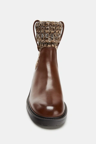 Ботинки на плоской подошве с эффектом носка- Заказать в России