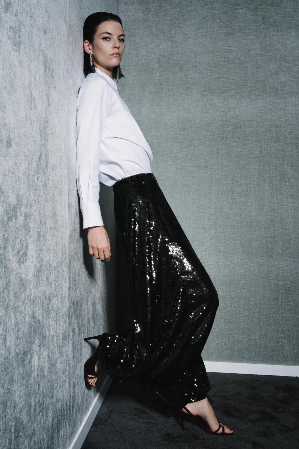 БРЮКИ-ШАРЫ С ПАЙЕТКАМИ — ZW COLLECTION LIMITED EDITION