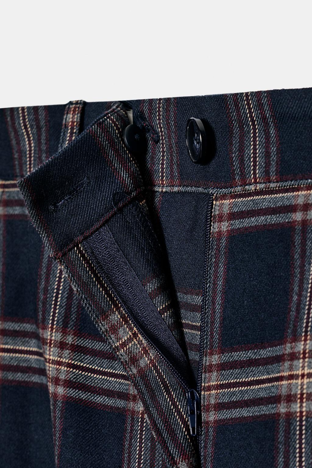 БРЮКИ КАРГО СВОБОДНОГО КРОЯ В КЛЕТКУ