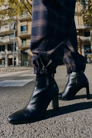 Брюки карго свободного кроя в клетку- Заказать в России