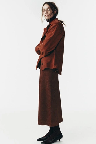 Рубашка с карманом из замши ограниченной коллекции- Заказать в России