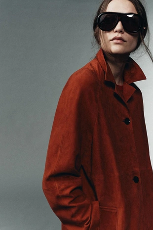 Пальто из 100% замши LIMITED EDITION- Заказать в России