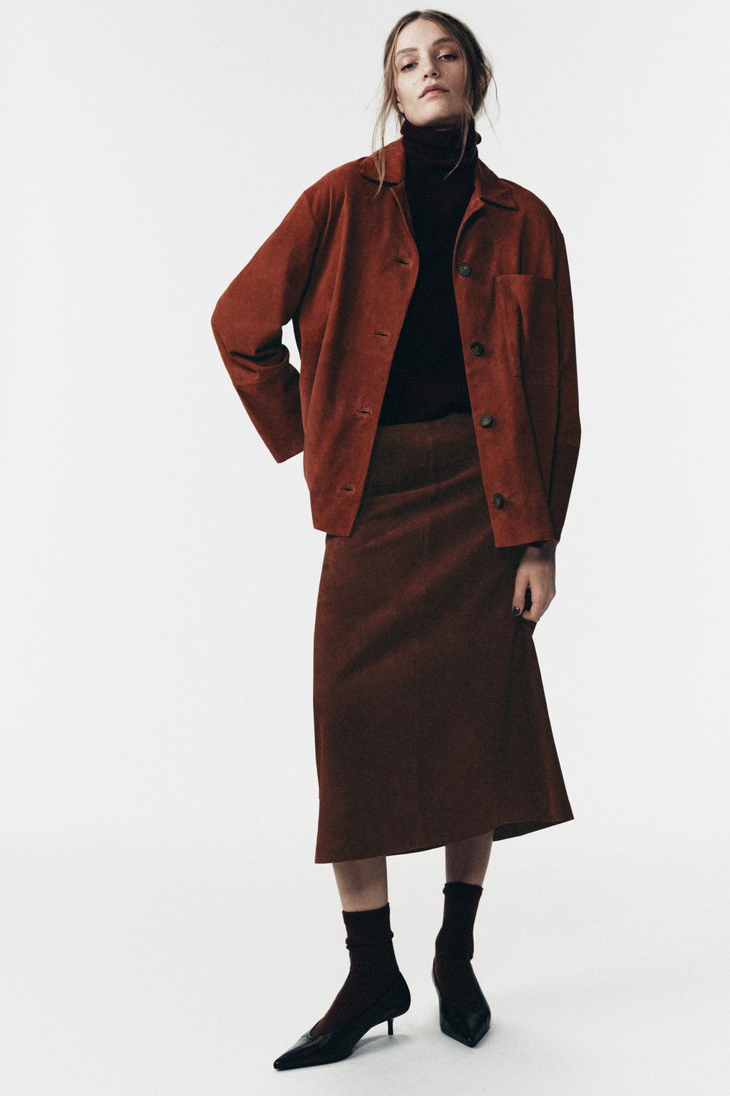 Юбка-миди из замши 100% limited edition