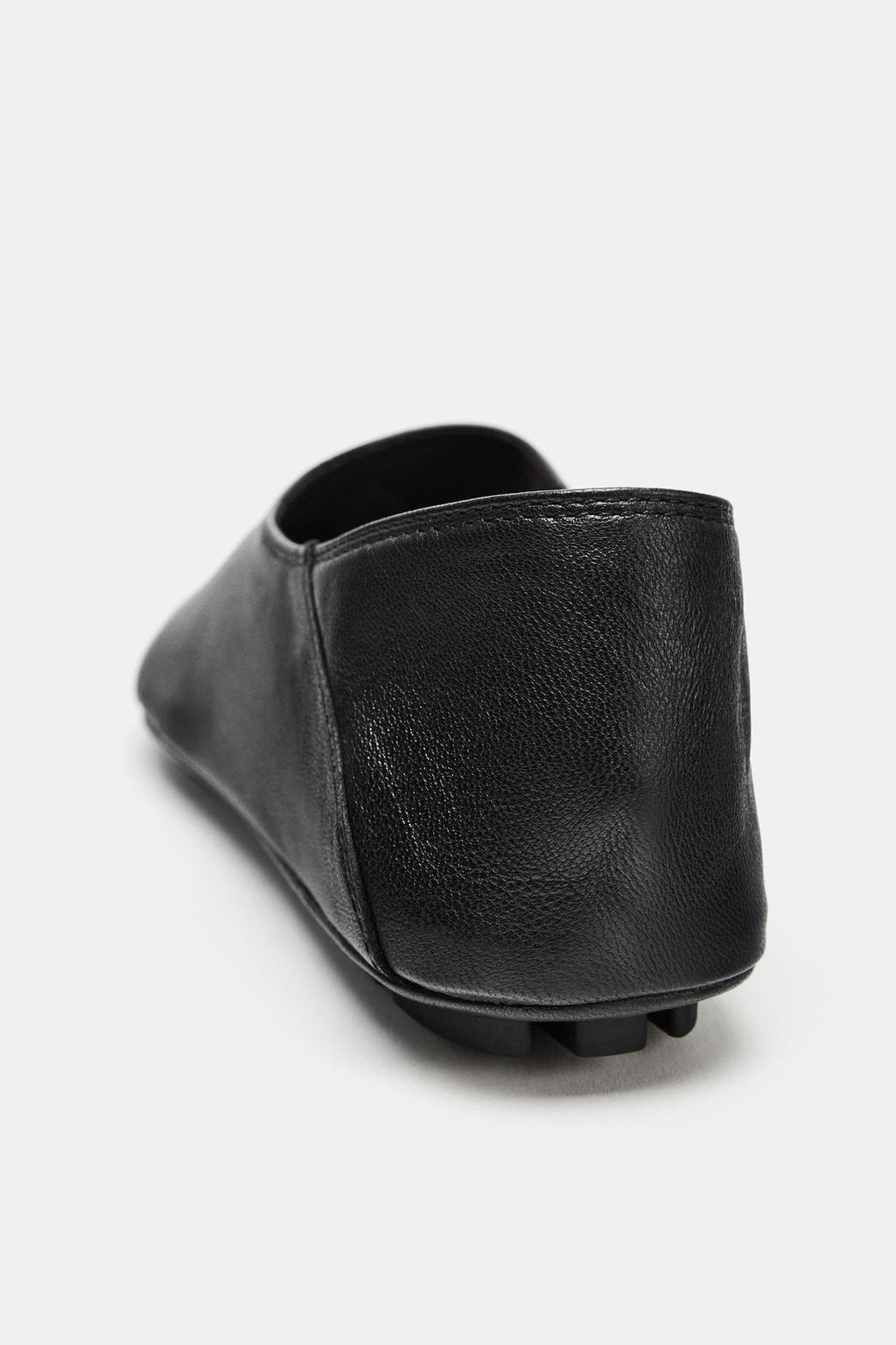 КОЖАНЫЕ ТУФЛИ НА ПЛОСКОЙ ПОДОШВЕ LIMITED EDITION