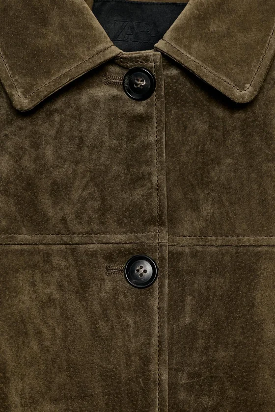 КУРТКА ИЗ ЗАМШИ С КАРМАНАМИ — коллекция Zara «ZW» 