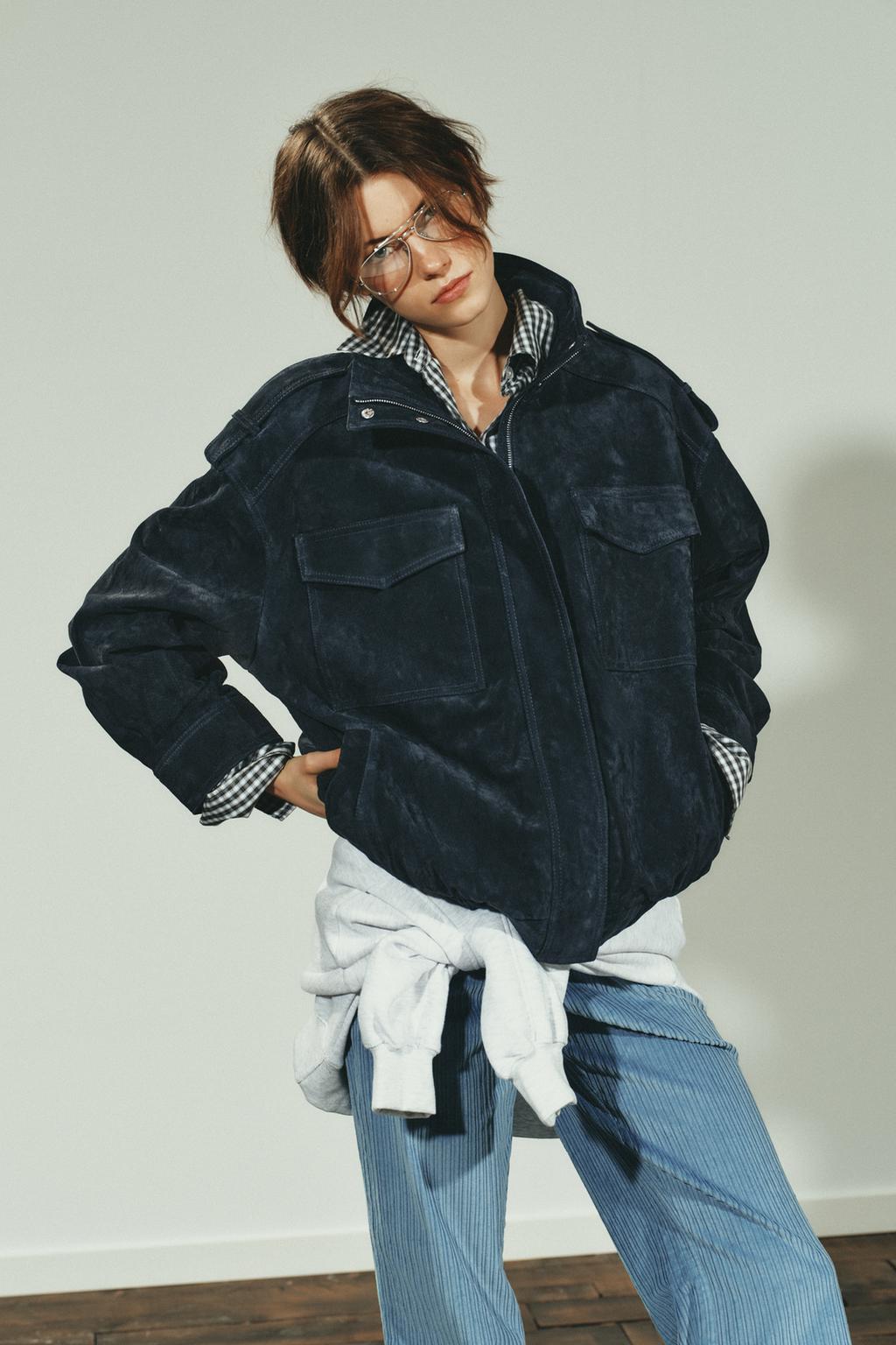 КУРТКА ИЗ 100% ЗАМШИ С КАРМАНАМИ