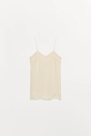 Топ в бельевом стиле с кружевом — ZW COLLECTION- Заказать в России