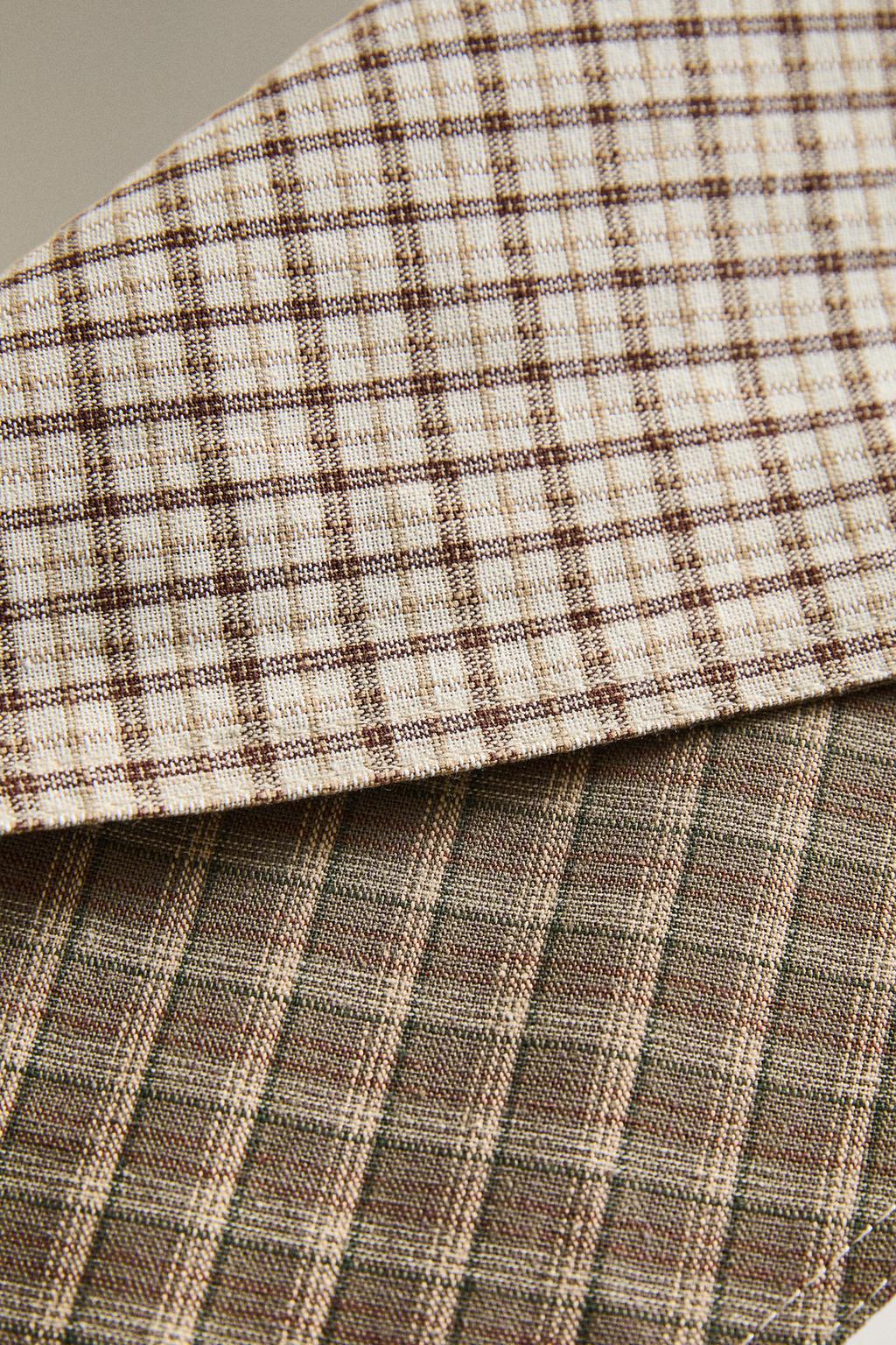 Хлопковая с шерстью бандана для питомца в клетку