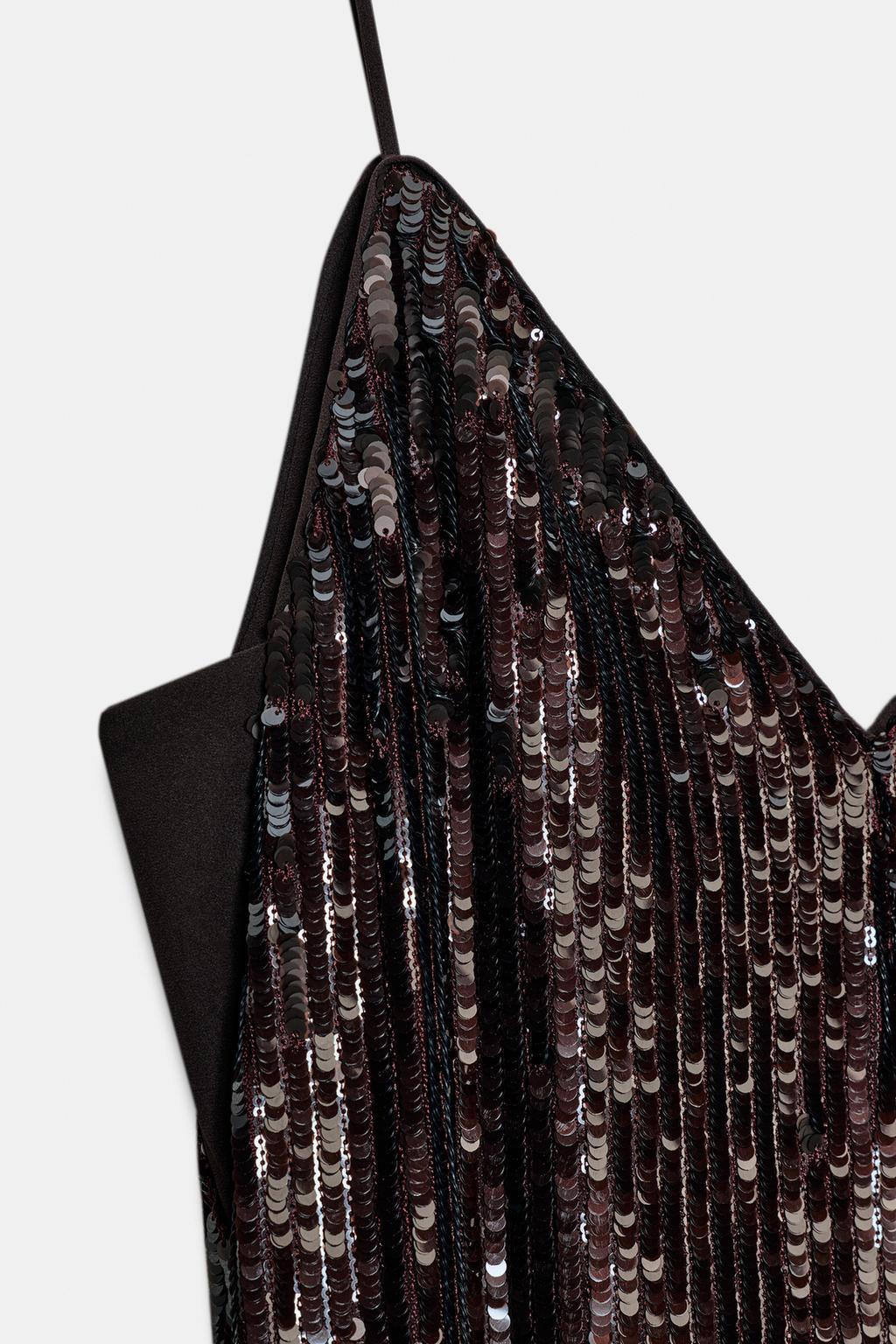 КОМБИНЕЗОН БАНДАЖНОГО ТИПА С ПАЙЕТКАМИ — ОГРАНИЧЕННАЯ СЕРИЯ ZW COLLECTION