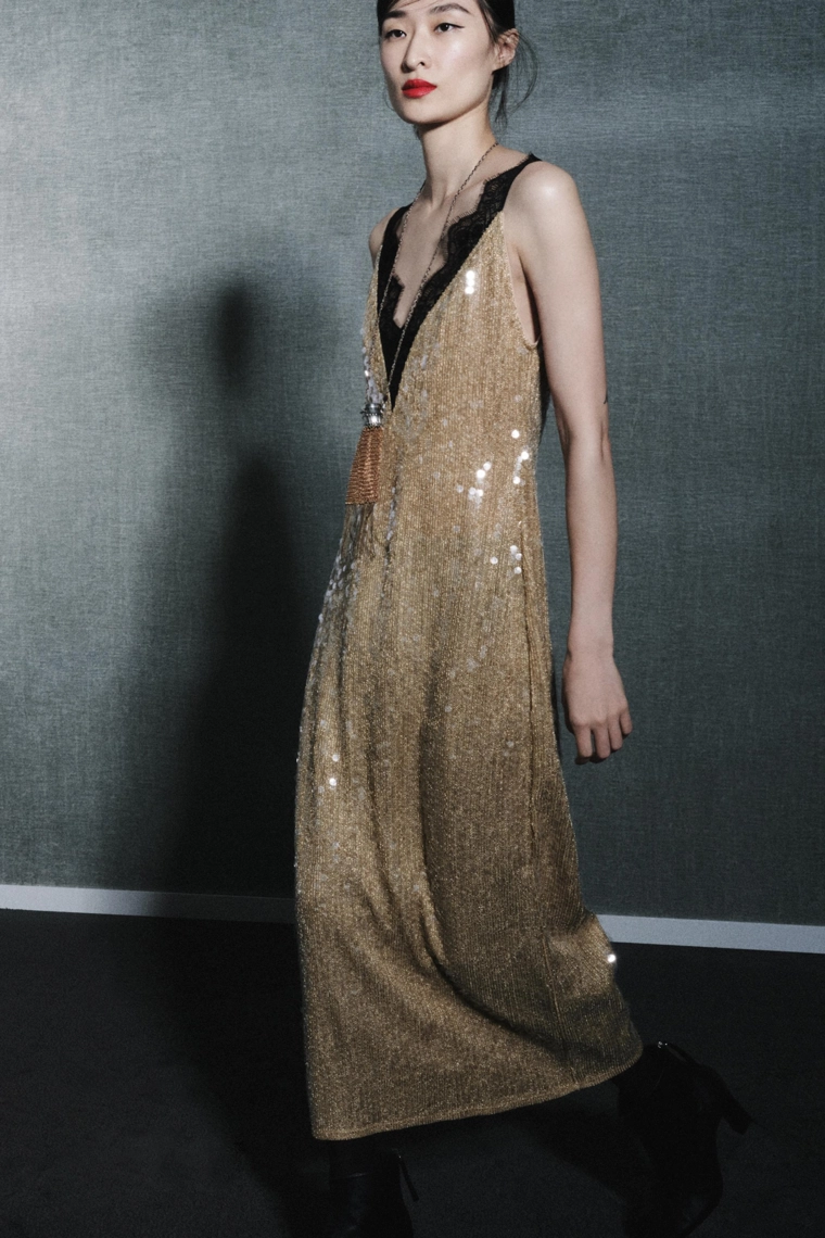 Платье из коллекции zw с блестящей кружевной отделкой