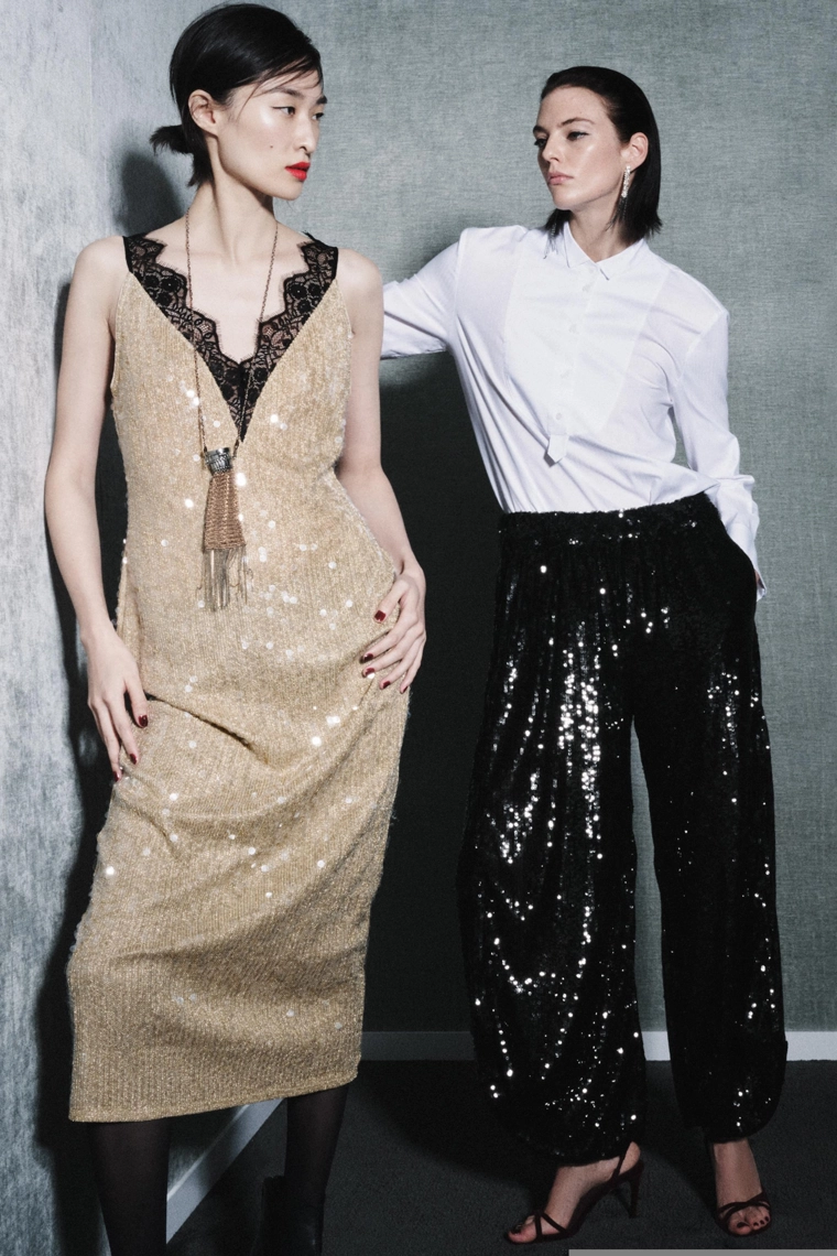 Платье из коллекции zw с блестящей кружевной отделкой