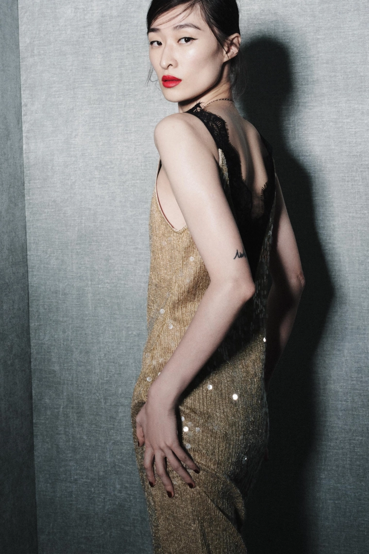 Платье из коллекции zw с блестящей кружевной отделкой