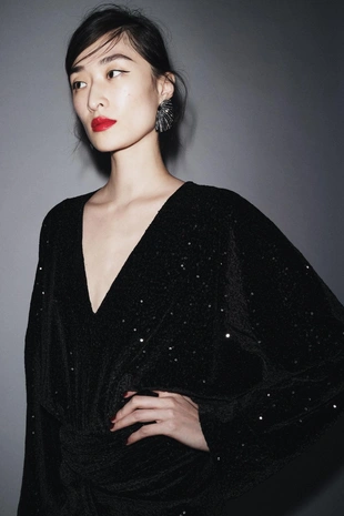 Платье с пайетками и подплечниками — ZW COLLECTION- Заказать в России