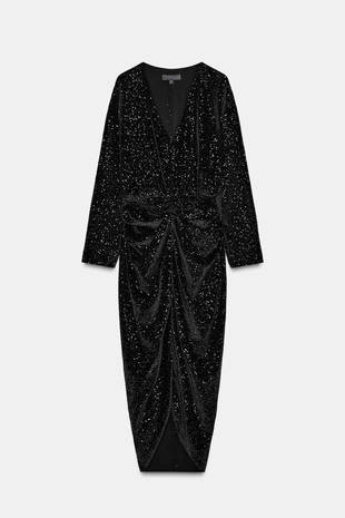 Платье с пайетками и подплечниками — ZW COLLECTION- Заказать в России