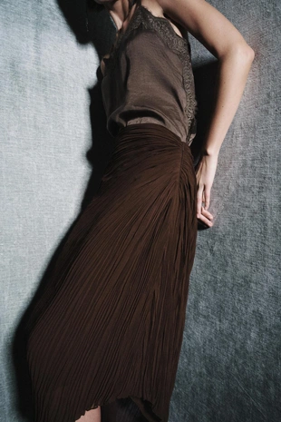 Юбка миди плиссе — ZW COLLECTION- Заказать в России