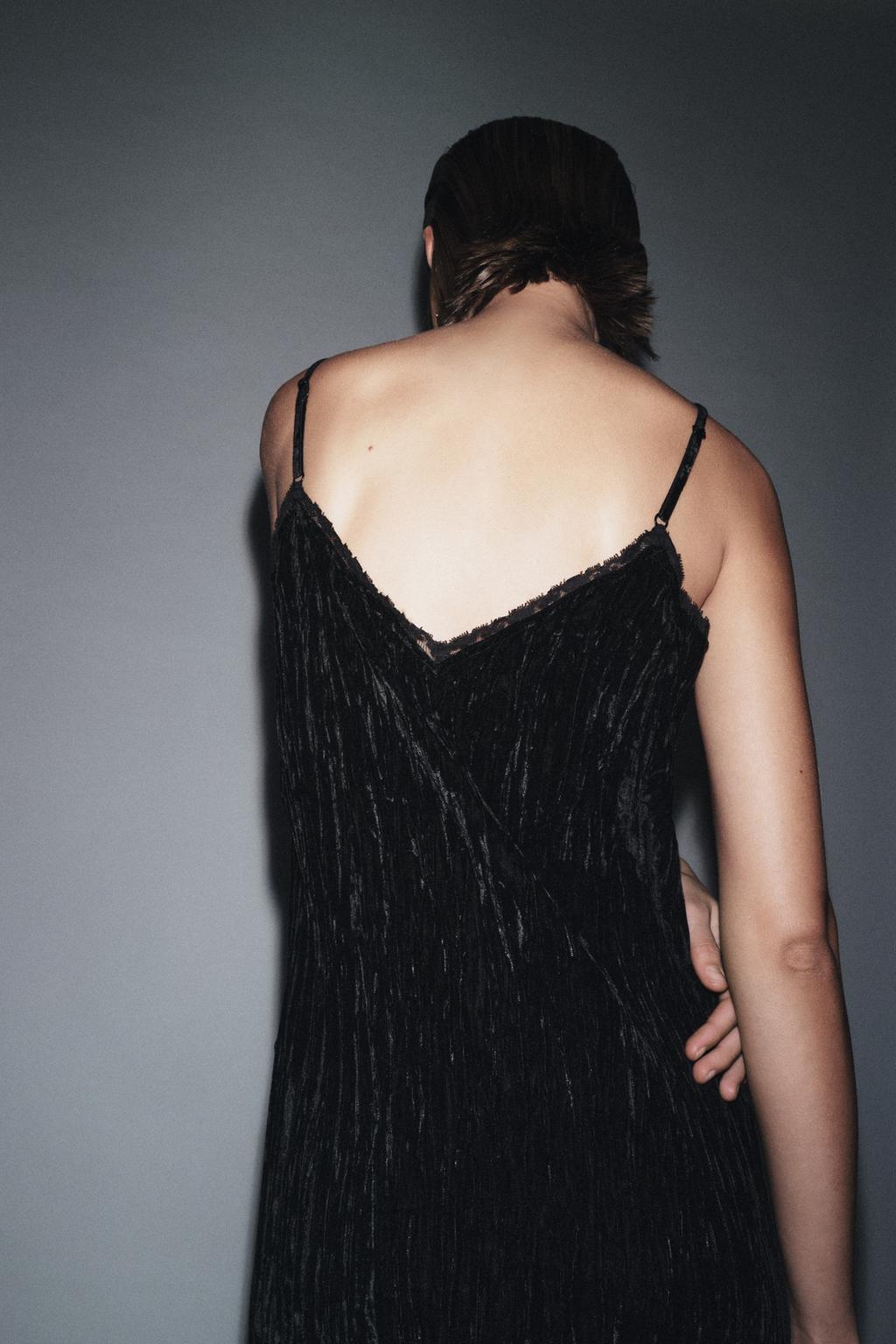 БАРХАТНОЕ ПЛАТЬЕ-КОМБИНАЦИЯ — ZW COLLECTION