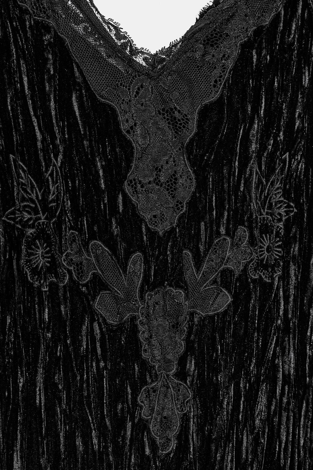 БАРХАТНОЕ ПЛАТЬЕ-КОМБИНАЦИЯ — ZW COLLECTION