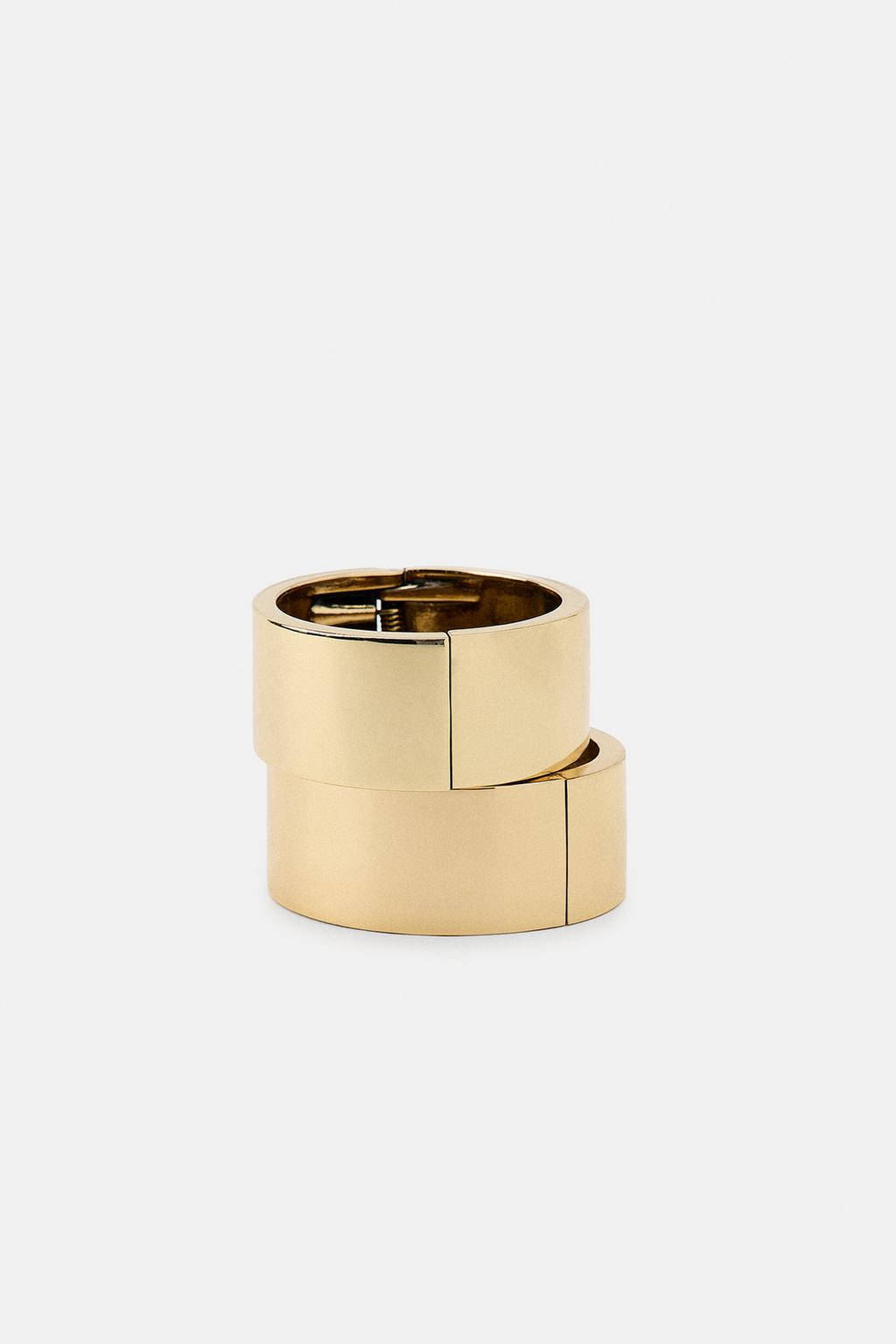 НАБОР ИЗ ДВУХ ЖЕСТКИХ МЕТАЛЛИЧЕСКИХ БРАСЛЕТОВ