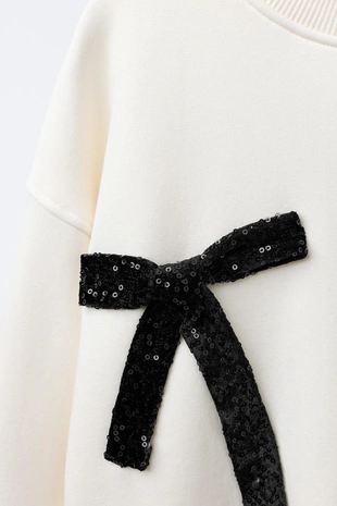 Толстовка с бантами и пайетками- Заказать в России