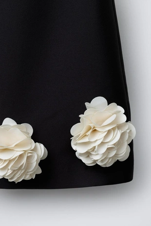 Атласное платье с цветочным принтом- Заказать в России